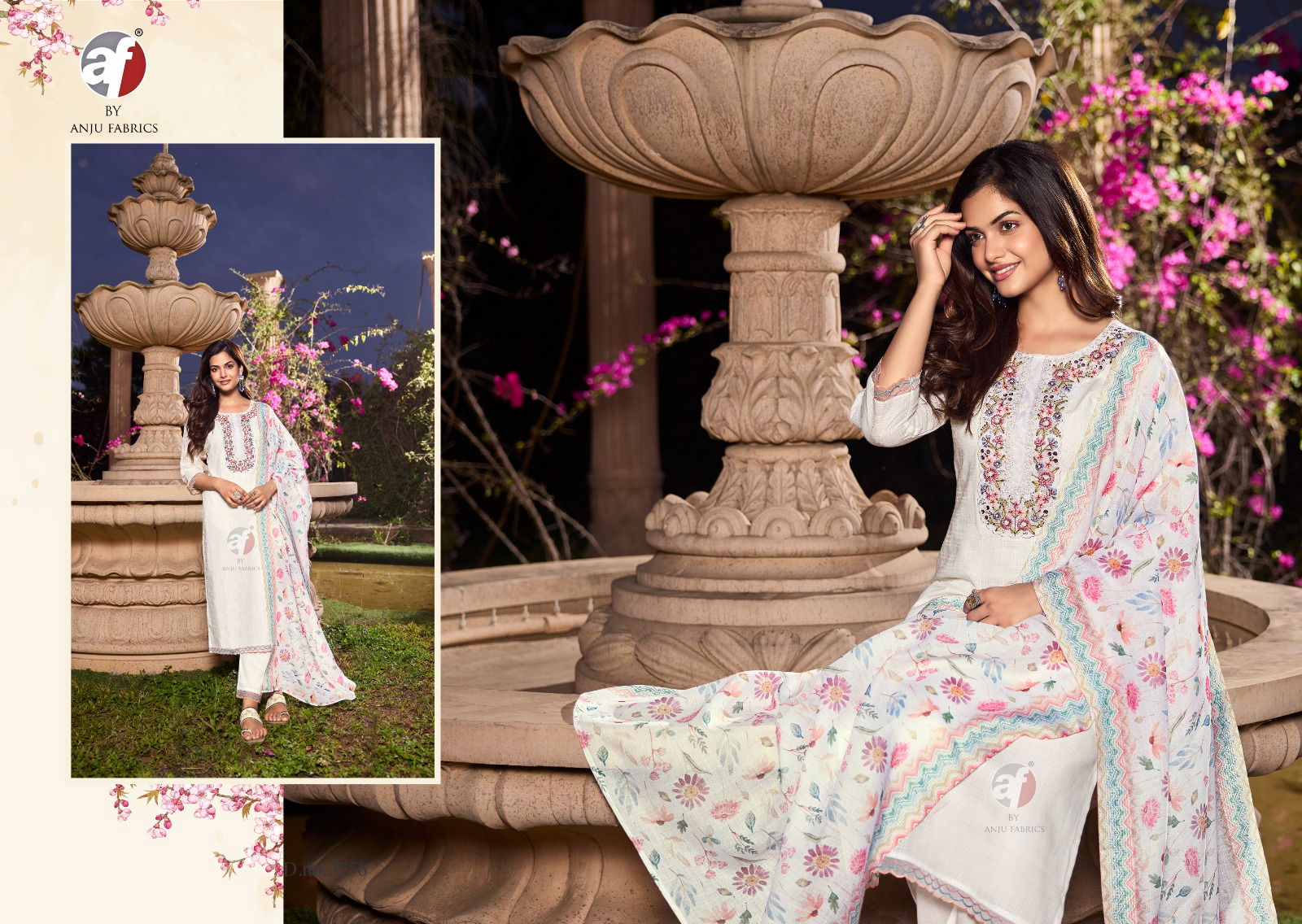 Af Patterns Vol 3 By Anju Pure Cotton Designer Kurti With Bottom Dupatta Wholesale Price In Surat

